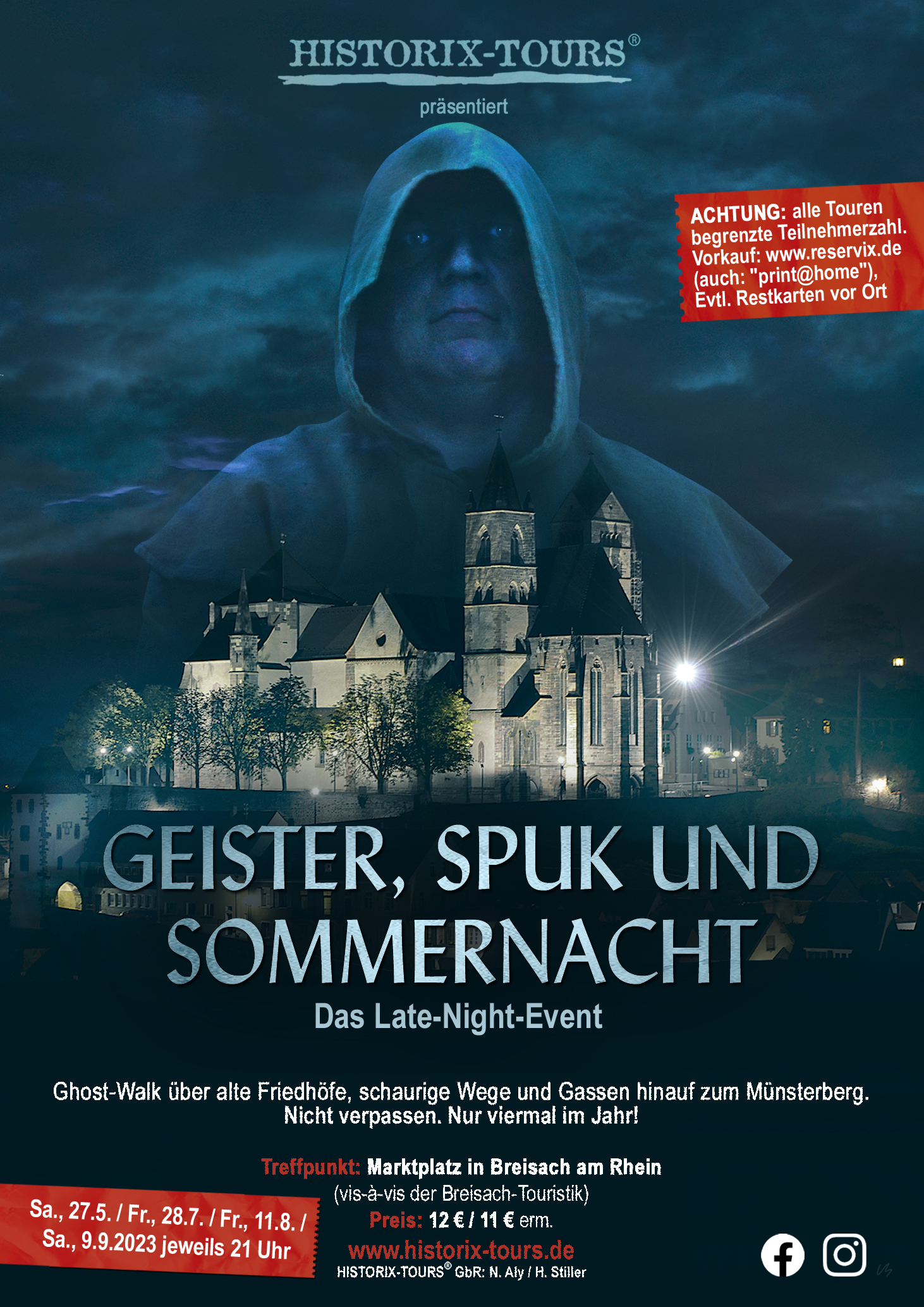 Late-Night-Tour: "Geister, Spuk und Sommernacht" - Ghost-Walk in Breisach (ohne Anmeldung möglich)